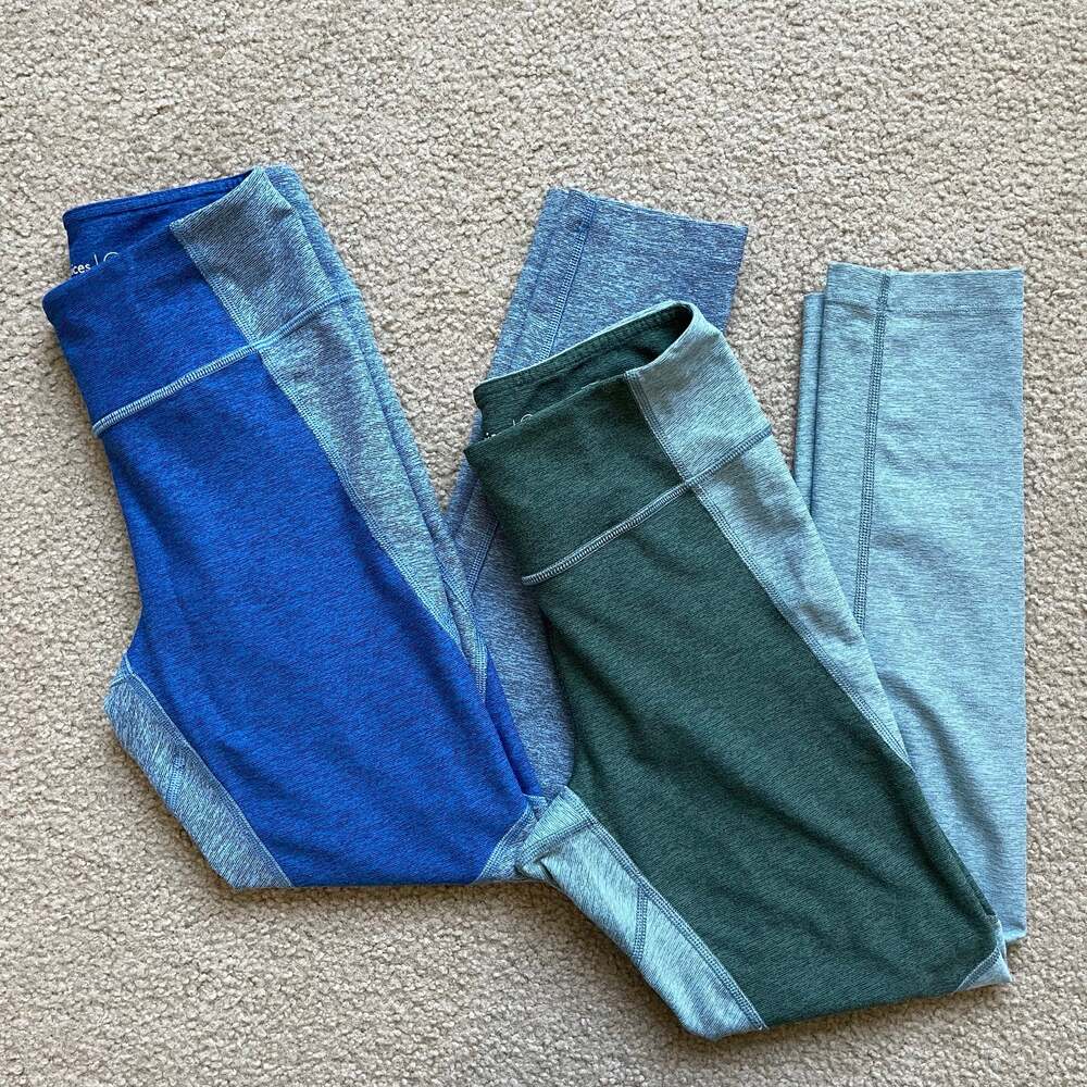 Outdoor Voices Blue Green Two-Tone Leggings Bundle (XS)